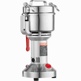 550g Electric Grain Mill Grinder, High Speed 2000W Commercial Spice Grinders, Stainless Steel Pulverizer Powder Machine